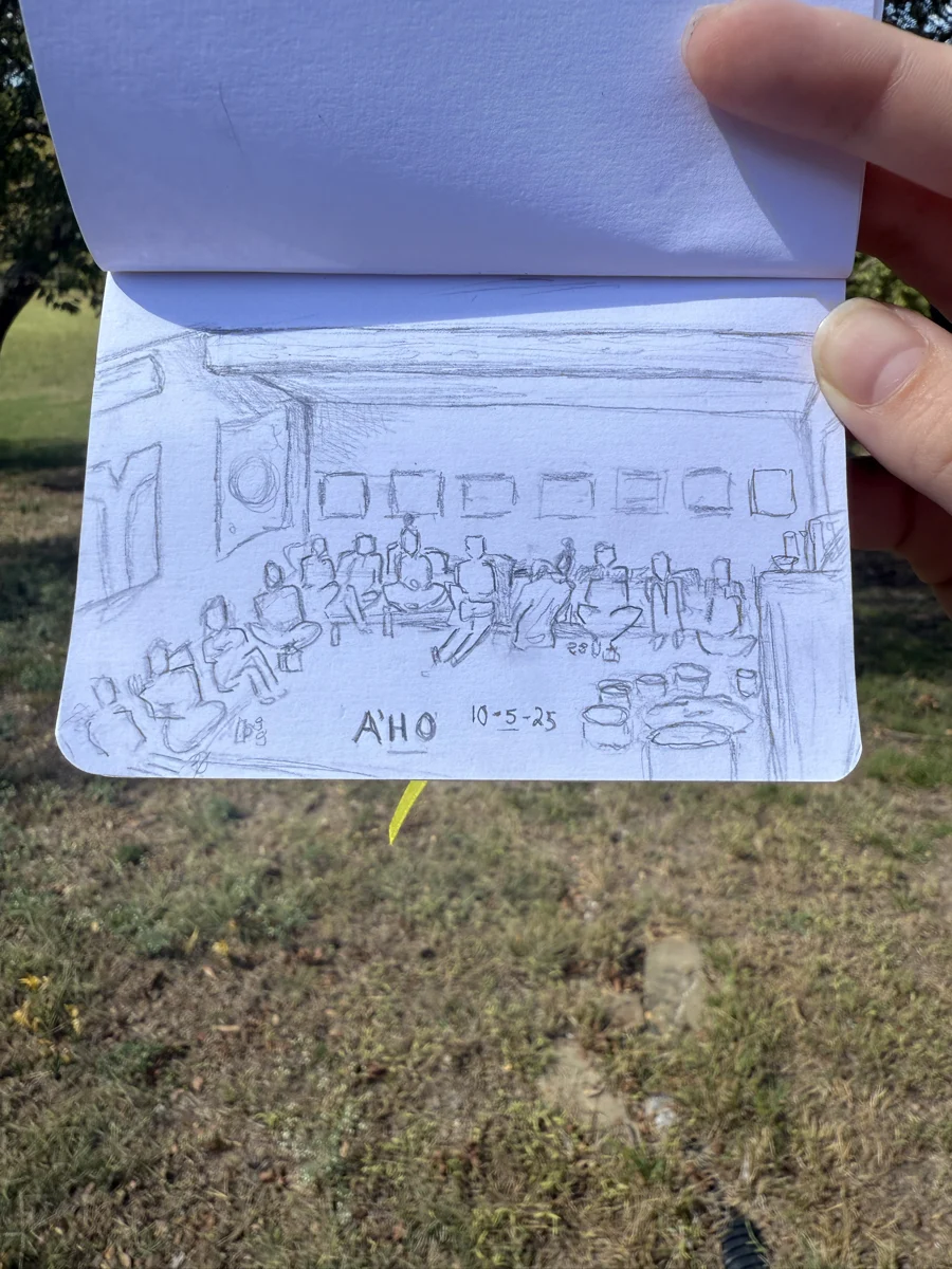A lil sketch from yesterdays service. A’ho🪶
