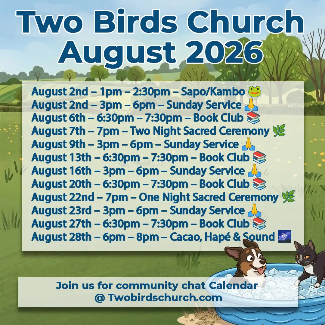 Welcome to August @ Two Birds Church